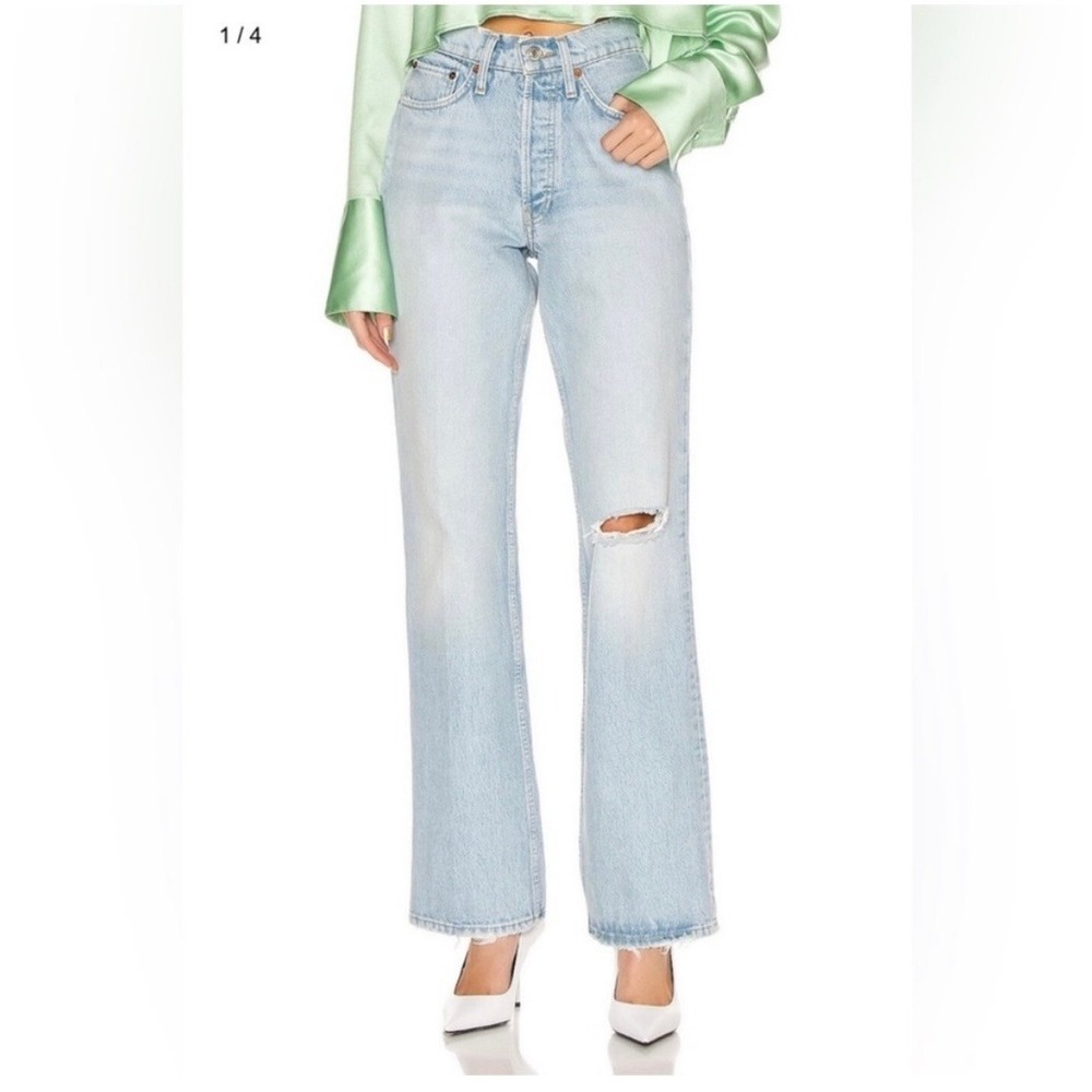 RE/DONE 70s Bootcut Jeans‎ Distressed Light Worn 27